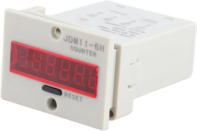 Digitale Teller met LED Display voor Spanningloze Meting - 6 Cijfers