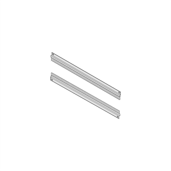 SCHROFF 19 kabelkanaal met borstelstrip, zilver
