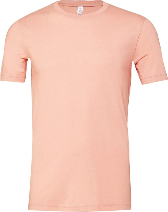 Bella+Canvas Unisex Heather CVC Short Sleeve Tee CV3001CVC - Heather Peach - M