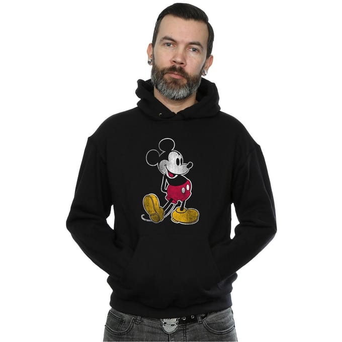 Disney Heren Mickey Mouse Classic Kick Hoodie (Zwart)