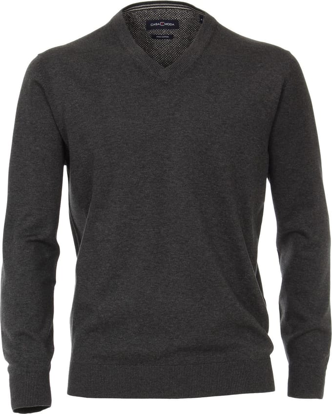 Casa Moda Pullover Antraciet - Maat 6XL - Heren - Pullovers