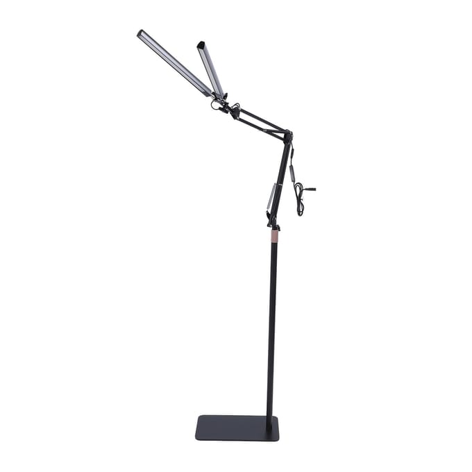 Dubbele LED Vloerlamp Estheticus Licht 3 Kleurtemperaturen Instelbare Helderheid Oogzorg EU Plug white
