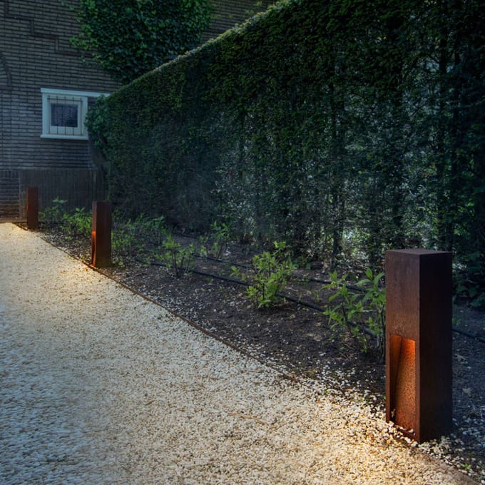 SLV Rusty Slot 50 LED sokkellamp, hoogte 50 cm