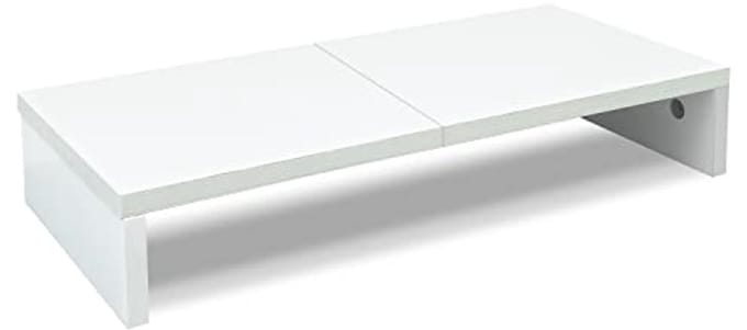 Monitorstandaard 20 inch met Bureauplank en Toetsenbordorganizer - Ergonomisch Ontwerp, Ruimtebesparend en Stevig