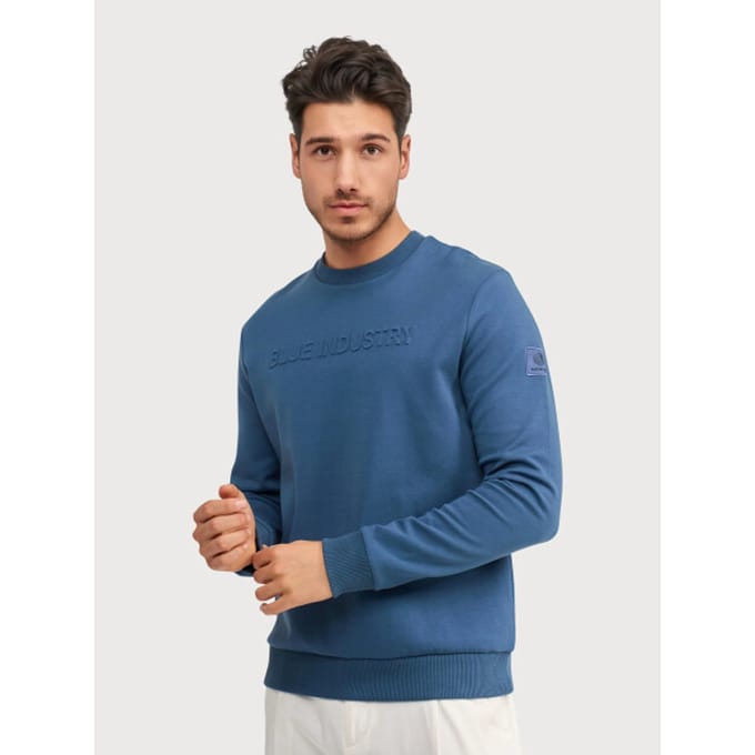 Blue Industry De logo crewneck sweater |