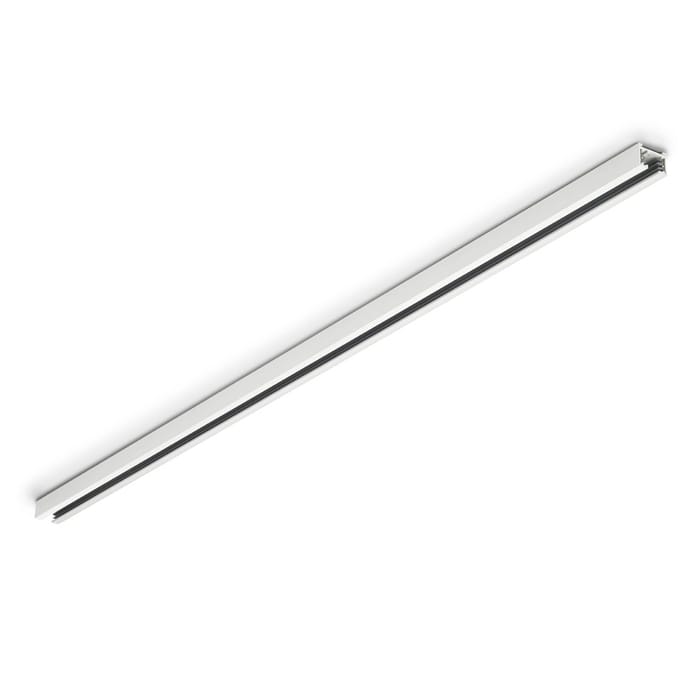 Spanningsrail - DUOLINE - 2 Fase - Opbouw - Aluminium - Mat Wit - 1m