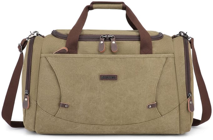 Bagwise® Weekendtas - Reistas - Weekender - Duffelbag - Handbagage - Canvas - Vintage 1320 Groen