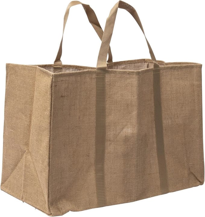 Houten tas van natuurlijk jute voor haardhout