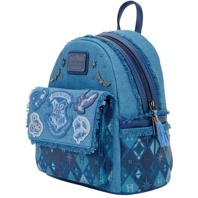 Harry Potter Loungefly - Hogwarts Denim Unisex Mini rugzak - donkerblauw - Standard