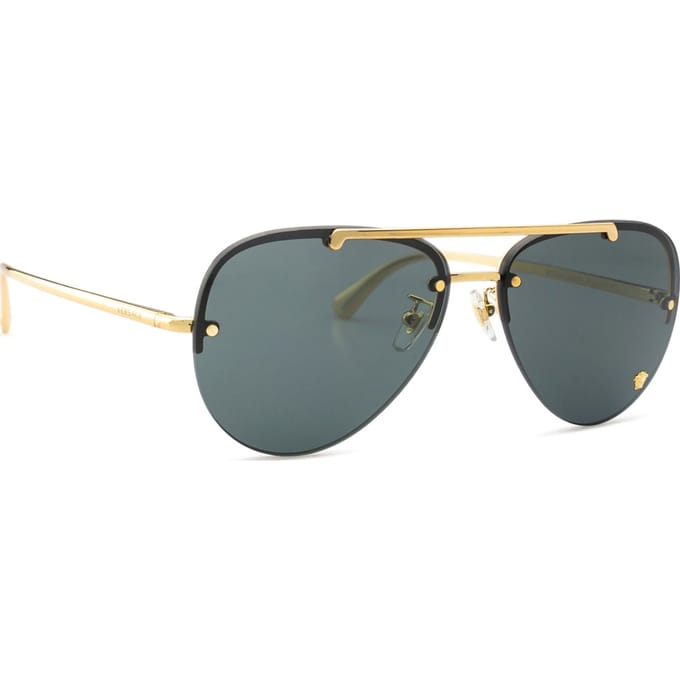 Versace Piloot Frame Legering Aviator Zonnebril Unisex Zonnebril VE2231-1002-87 Basic Packaging black