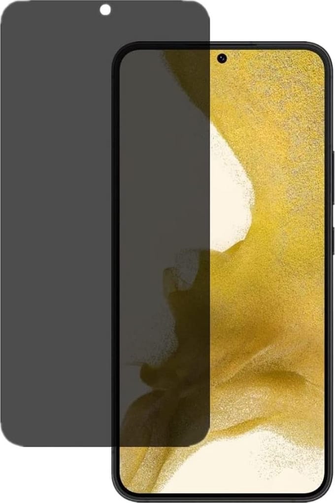 LuxeBass Privacy Screenprotector geschikt voor Samsung Galaxy S21 FE - Bescherming tegen meekijkers - glas scherm - bescherming