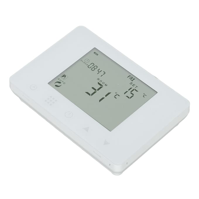 Draadloze RF Temperatuurregelaar Programmeerbaar LCD Achtergrondverlichting Smart Elektrische Verwarming white
