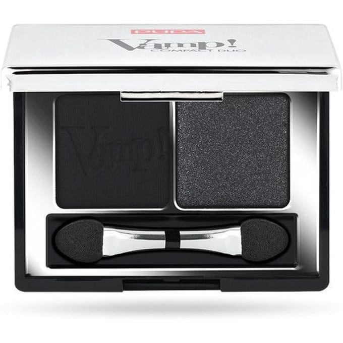 Vamp! Compact Duo Eyeshadow 007 Dark Night 2.2 g – Eyeshadow, High Pigment, For Women, Dark Night, Suitable For Smokey Eye Makeup