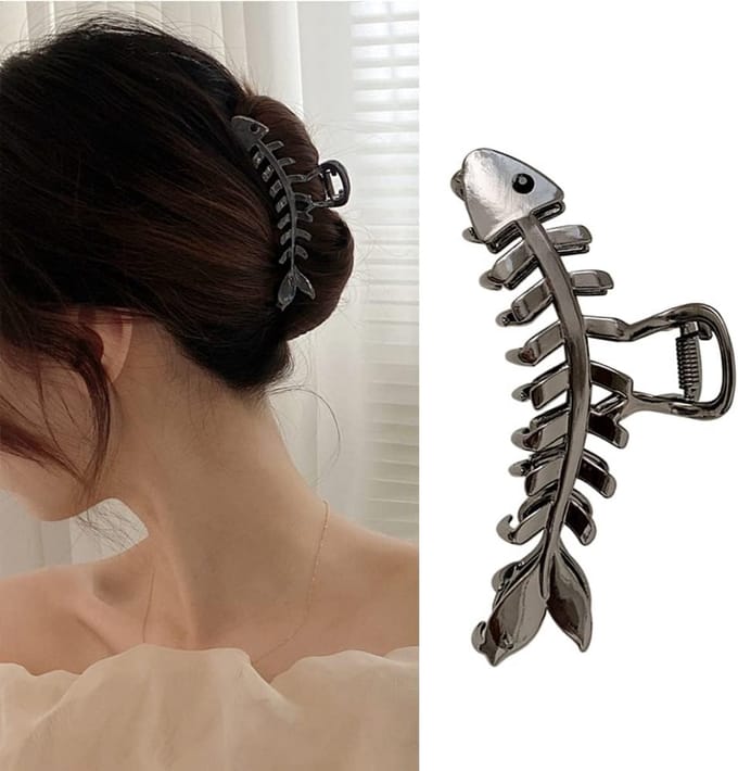Grote Metalen Haarclip Viskraab Anatomische Vorm