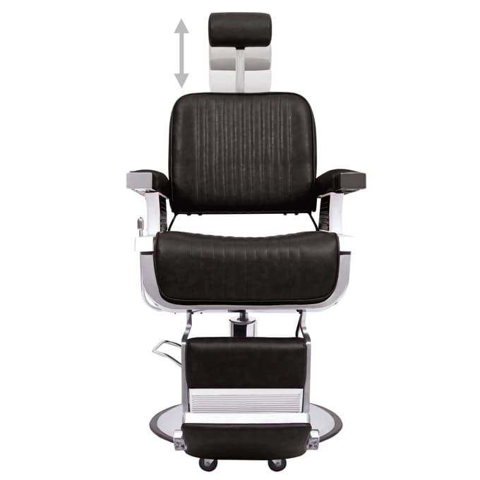 vidaXL - Kappersstoel - 68x69x116 - cm - kunstleer - zwart