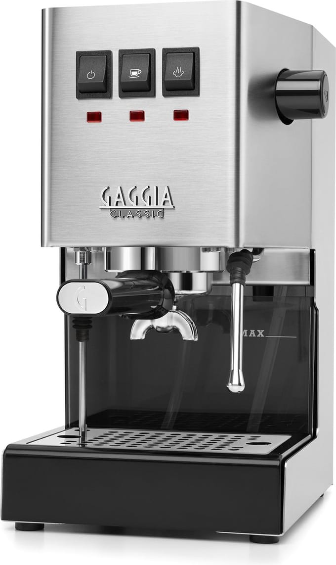 Gaggia New Classic E24 Espressomachine - 58 mm Professionele Filterdrager - Messing Boiler - Professionele Stoompijp - RVS