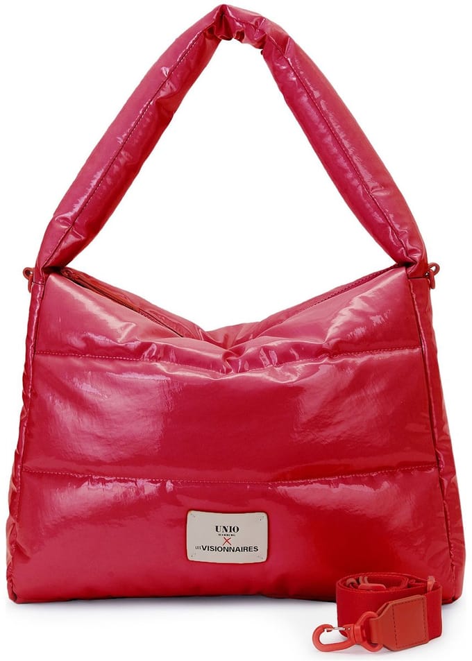 Unio Hamburg x Les Visionnaires schoudertas Lacquer Unio Hobo Red rood