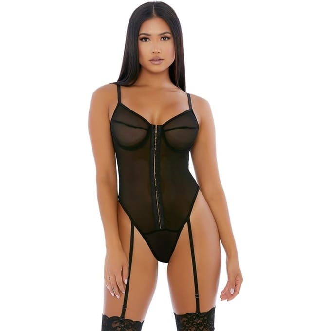 Forplay - Nightly Hook Up Teddy - Zwart