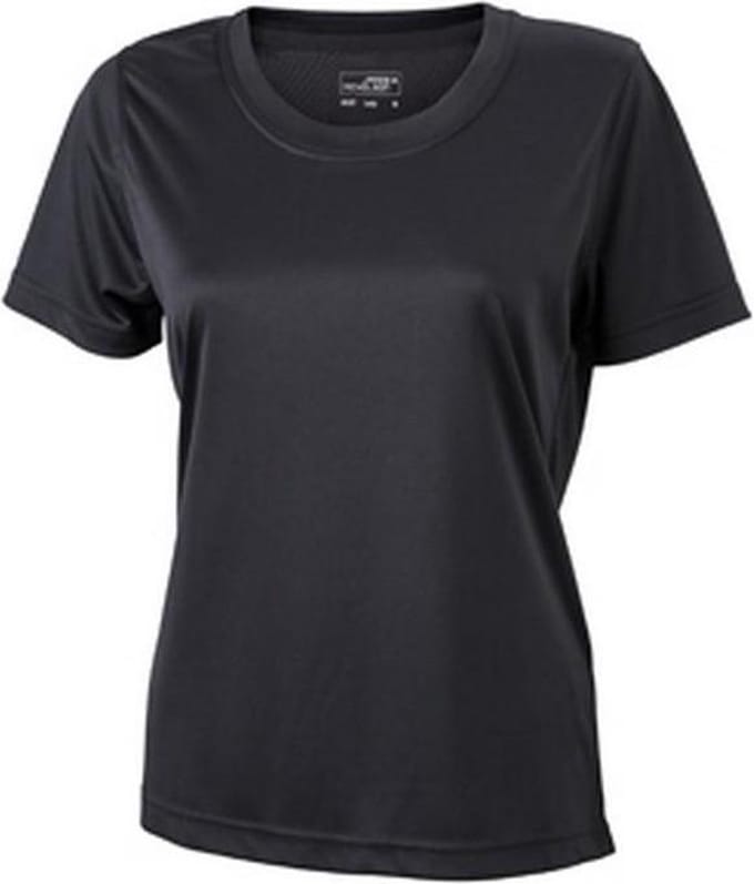 James and Nicholson Vrouwen/dames Actieve Tee (Zwart)