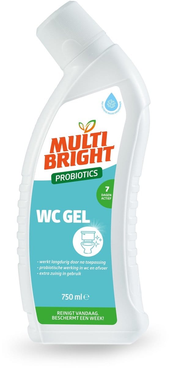 Multibright probiotische Wc gel 750 ml - losse fles - 1 stuk