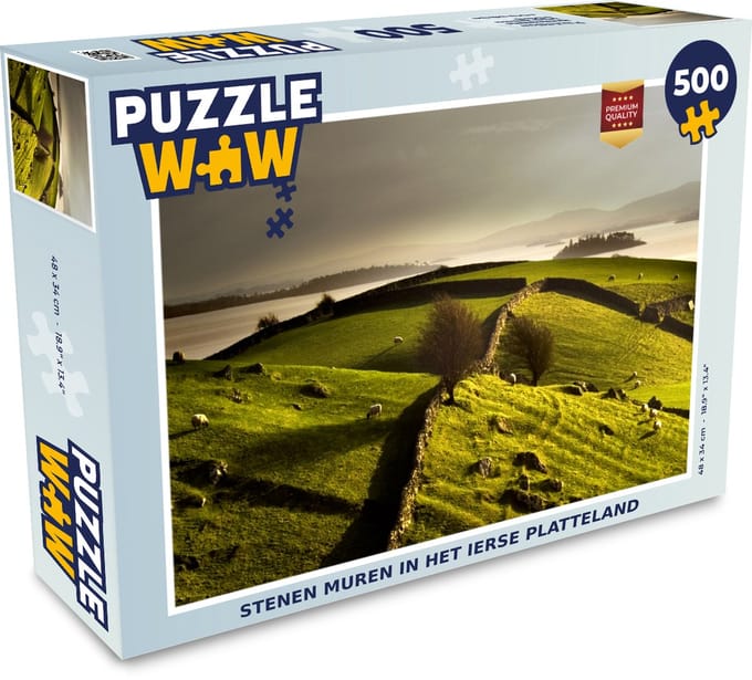 Puzzel Stenen muren in het Ierse platteland - Legpuzzel - Puzzel 500 stukjes