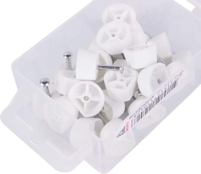 Deltafix Plankdragers met nagels - wit - 24 stuks - eenvoudig te monteren - stevige ondersteuning