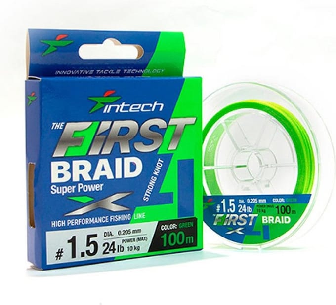 FIRST Braid PE X4 #0.8 - Green - 0.148mm - 100m - 12lb/5.45kg - Gevlochten Lijn - Roofvis Vislijn