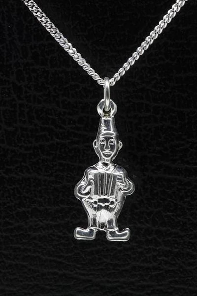 Zilveren boer Biet ketting hanger