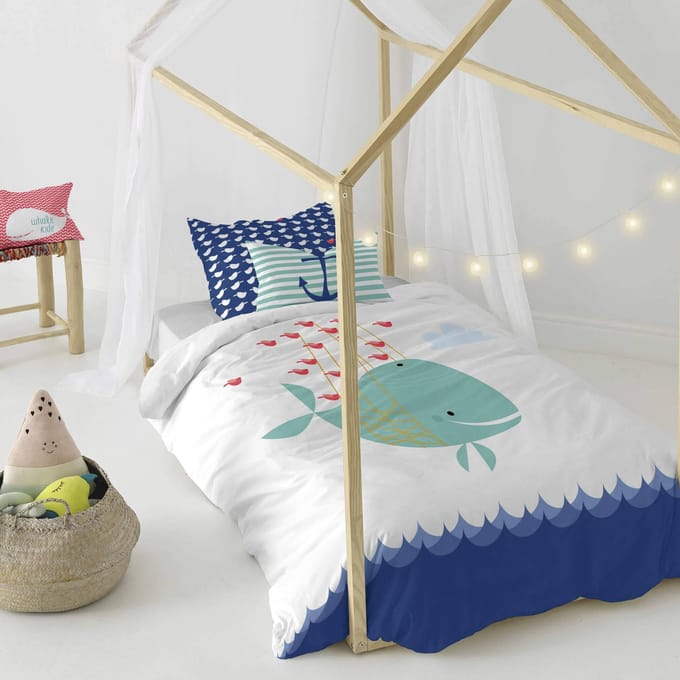 Dekbedovertrek Whale | Moshi Moshi