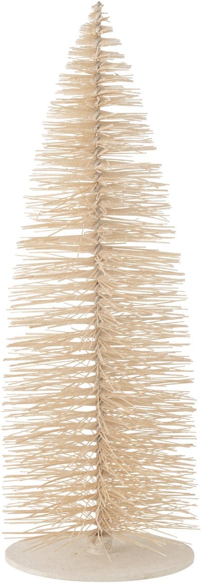 J-Line decoratie Kerstboom Glitter - hout - wit - extra large