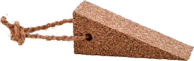 Esschert Design Deurstopper - bruin - 4,5 cm - kurk - deurwig met ophangkoord