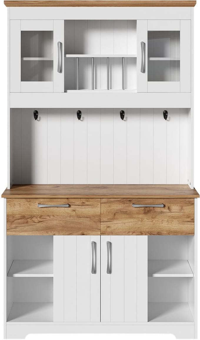 Groot Keukenbuffet - Vitrinedeur en Haken - 106 cm