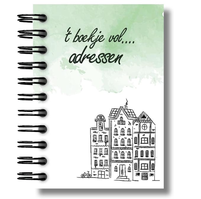 Relaxwonen - Adressenboekje A6-formaat – adresboek compact ringband alfabet