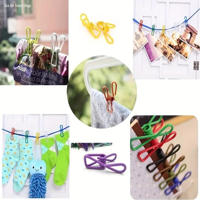 Mini Zaksegelklem Keukenopslag Voedsel Snack Afsluiten Afdichtzak Klemmen Draagbare Verzegelaar Klem Metaal Gereedschap Keukenaccessoires veelkleurig