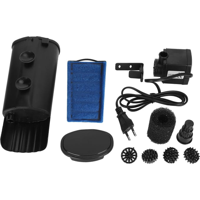 Aquarium Waterval Schildpad Tank Interne Filterpomp Mini Stille Pomp voor Schildpad Vis Tank black