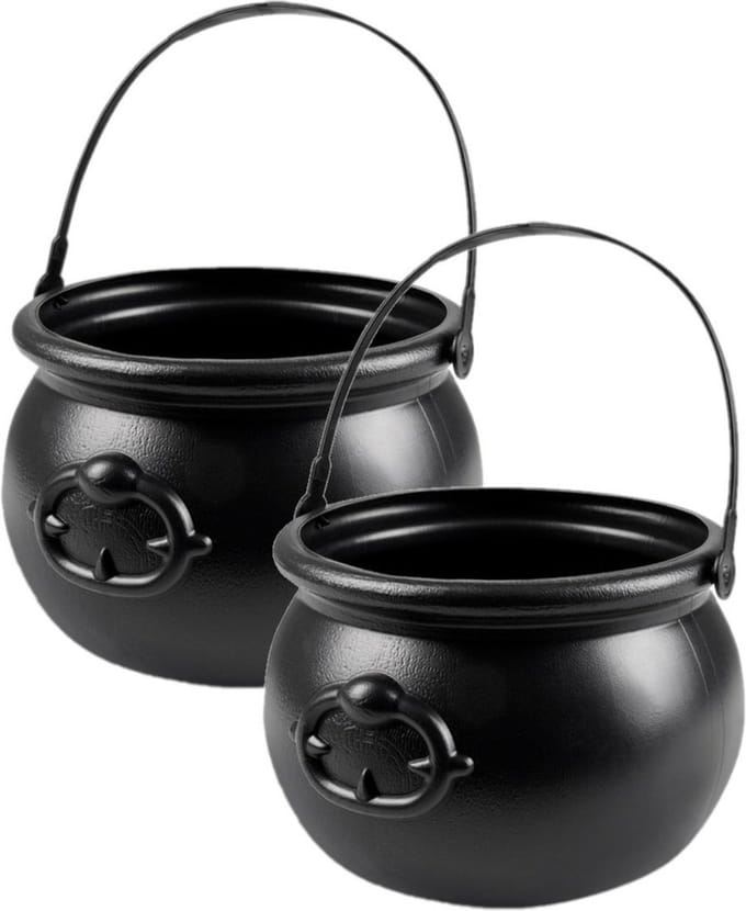 Boland Heksenketel - 2x - kookpot - 18 x 14 cm - halloween - verkleden - decoratie