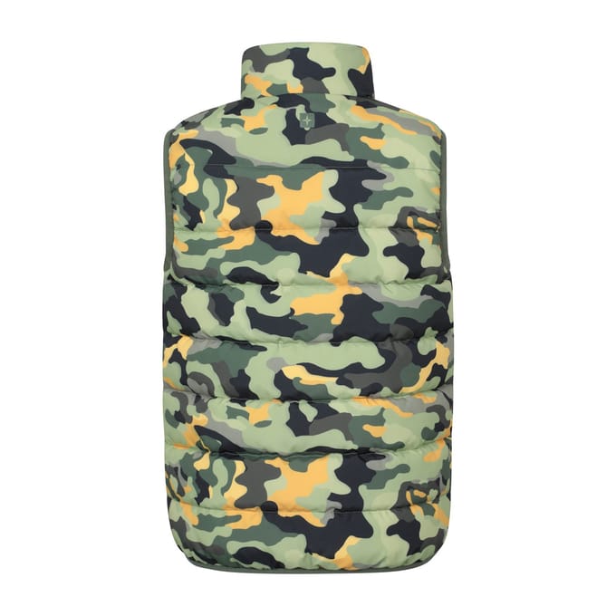 Mountain Warehouse Kinderen/Kinderen Rocko Camo Gewatteerd Gilet (Donkere Khaki)