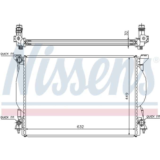 Radiator, motorkoeling NISSENS 60306A