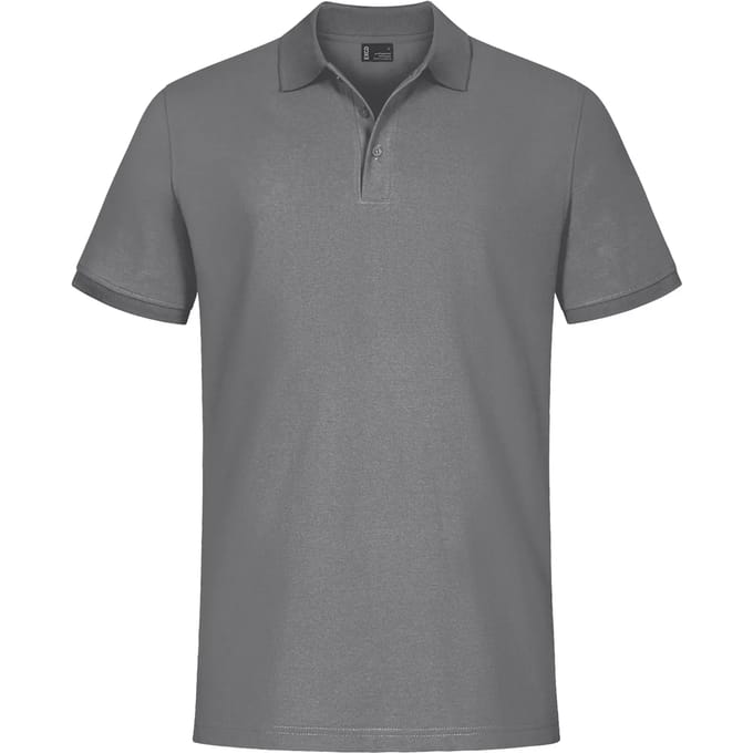 Herenpolo 'Promodoro' met korte mouwen Steel Grey - L