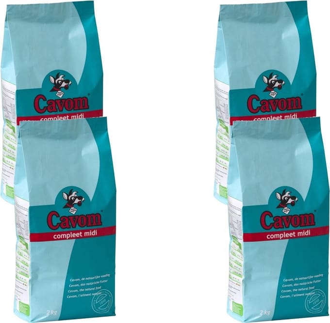 Cavom Compleet Midi - Hondenvoer - 4 x 2 kg