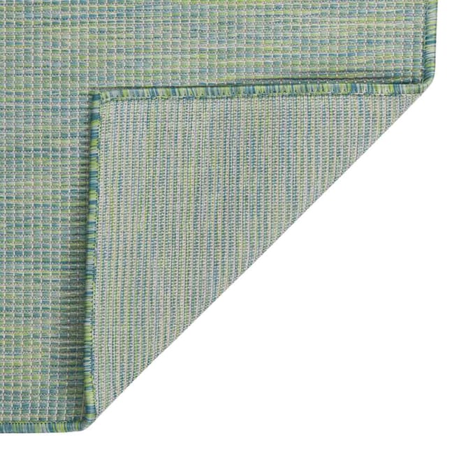 vidaXL - Buitenkleed - platgeweven - 80x250 - cm - turquoise