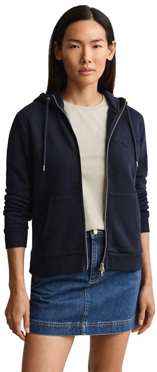 Gant 4202588 Sweatshirt Met Rits Blauw L Vrouw