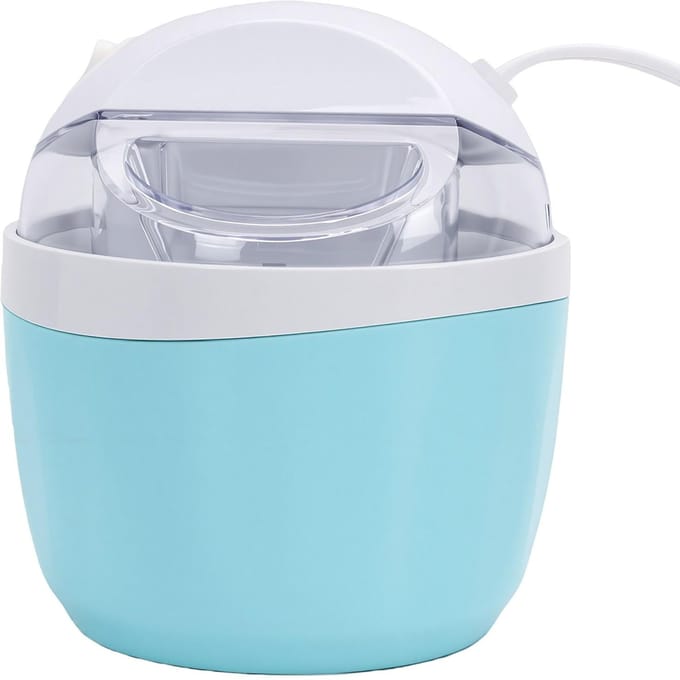 IJsmachine 500ml Capaciteit Automatische Vriesyoghurtmaker met Roerder voor Thuisgebruik Blauw L white