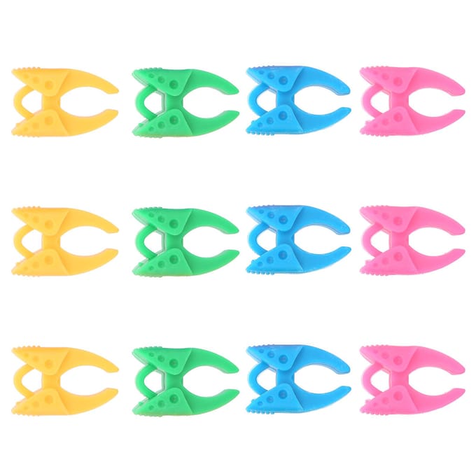 12 stuks Siliconen Spoelklemhouder Spoel Spoel Draadclip Naaigereedschap Accessoires green