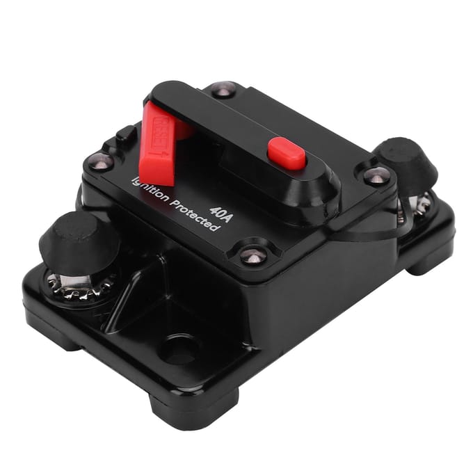 Stroomonderbreker Auto Reset Zekeringhouder Koper Waterdicht Automatische Schakelaar Rood DC12?42V250A