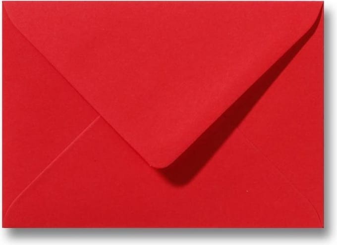 Envelop 12 x 18 Pioenrood, 100 stuks