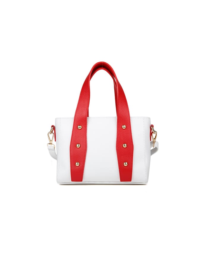 Giulia Monti Schoudertas Wit Klassiek Rood