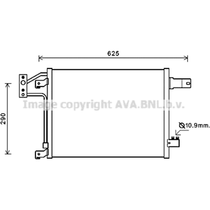 Condensator, airconditioning AVA COOLING JEA5049