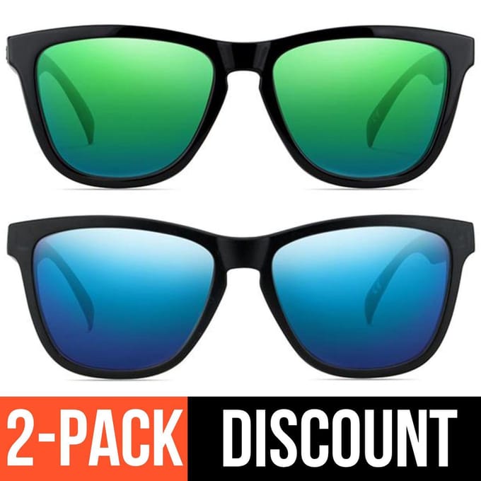 Reboot Optics® Zonnebril Heren | Zonnebril Dames | Polarized | Gepolariseerd | 2-pack