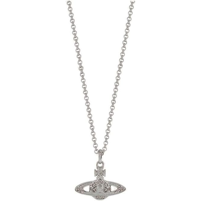 Vivienne Westwood mini Bas Relief Orb ketting 6302010402P116P116 Silver|F|Box white